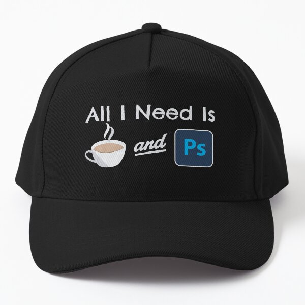 Vista previa del artículo con la obra «Todo lo que necesito es café y photoshop.», diseñado y vendido por GeeksUnique.