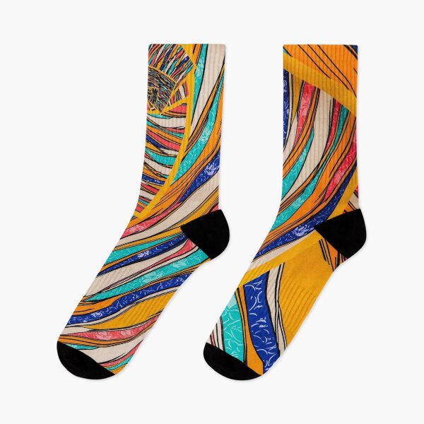 Item preview, Curved colorful lines pattern designed and sold by NoahDea.