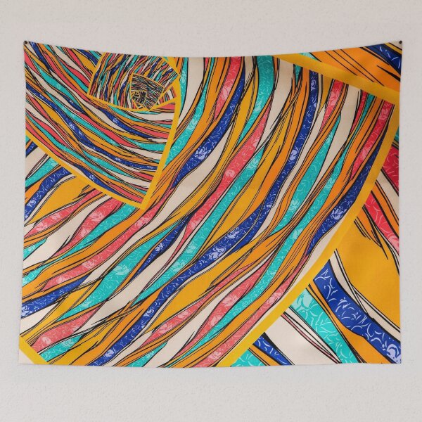 Item preview, Curved colorful lines pattern designed and sold by NoahDea.