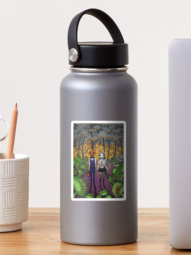 Thumbnail 1 of 3, Sticker, Burning Forest designed and sold by Ordovich.