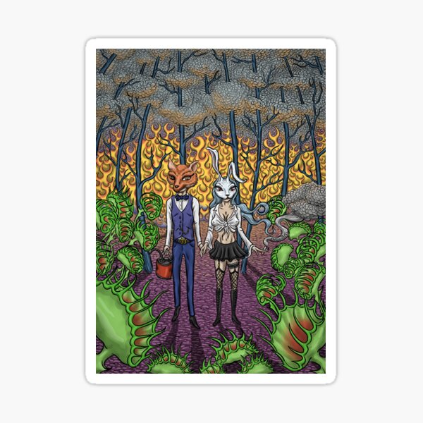 Burning Forest Sticker