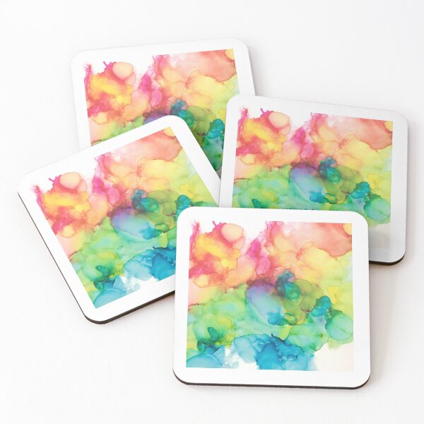 Item preview, Abstract colourful bright alcohol ink art  designed and sold by AmyLouiseArt.