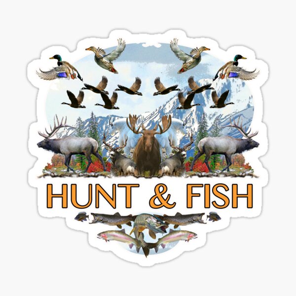 Hunting And Fishing Stickers for Sale, Free US Shipping