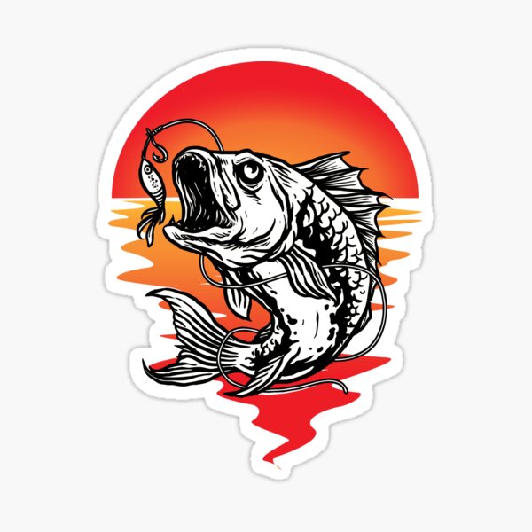 Evolution fishing angler fishing fish angel' Sticker