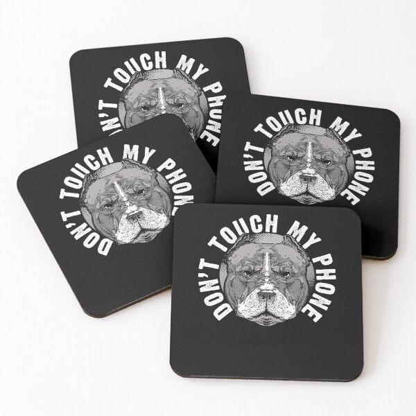 Item preview, Don't Touch My Phone Mad Pitbull Face Meme designed and sold by Nessshirts.