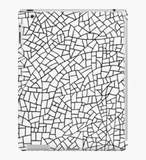 Craquelure Pattern - Black on White iPad Case/Skin