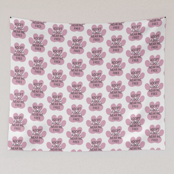 Item preview, Adopt A Dog Near Me Free - Pink Paw   designed and sold by StatelyTshirts.