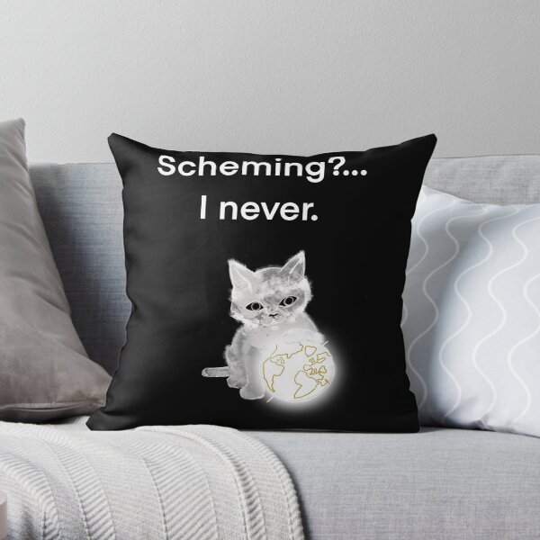 Scheming Throw Pillow