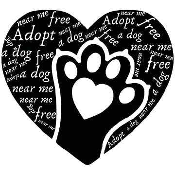 Copy of Adopt a dog near me Fitted  Sticker for Sale by ChaseRyanHome