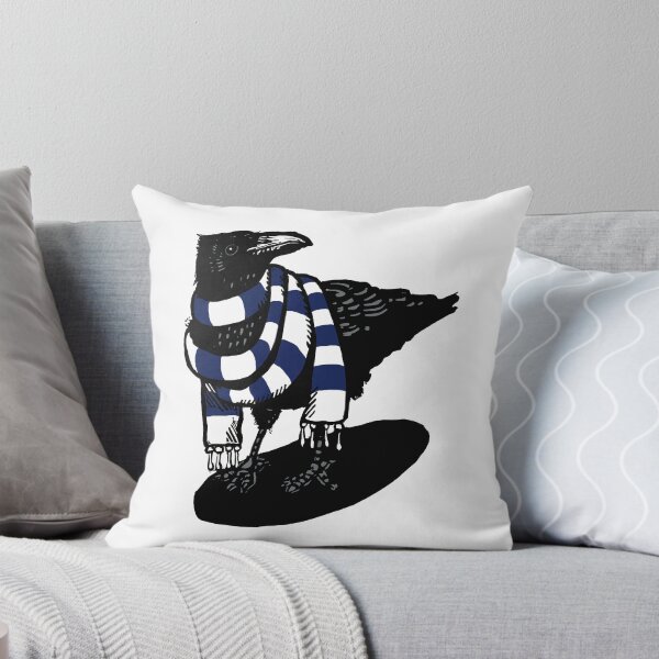 Item preview, Dark Blue and White scarfed crow designed and sold by LiquoriceLino.