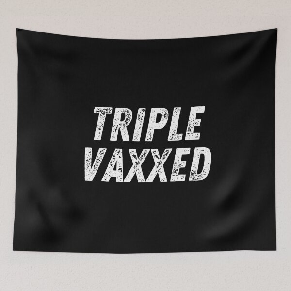 Item preview, Triple Vaxxed (fuente apenada) - Covid Booster Shot para personas vacunadas - Vacunadas con Booster designed and sold by CaitU.