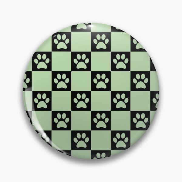 Item preview, Checkered pastel green and black dog paw print pattern  | Cute Gifts for dog mom, dog dad, dog lover and dog owner  designed and sold by Violet Treasures.