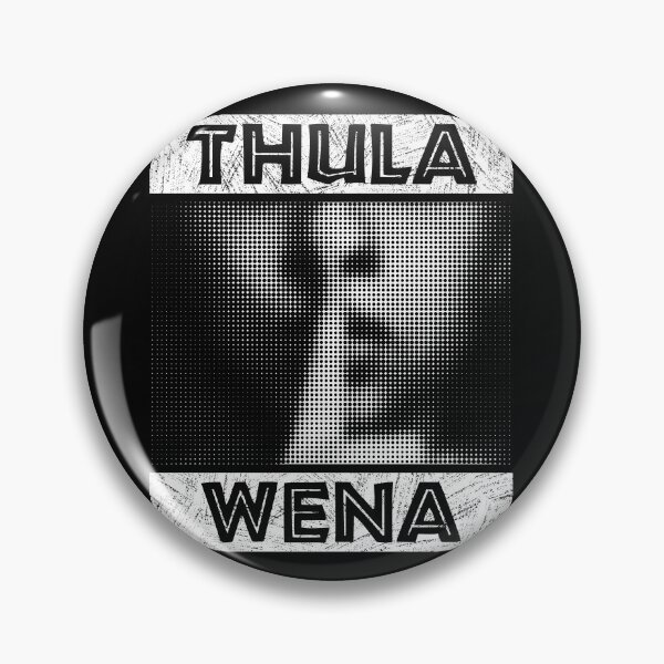 Item preview, Thula Wena - Zulu phrase which means ‘be quiet’. African style lettering with a halftone image of a finger over a mouth. designed and sold by robimerch.