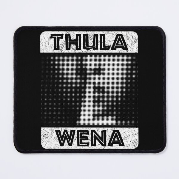 Item preview, Thula Wena - Zulu phrase which means ‘be quiet’. African style lettering with a halftone image of a finger over a mouth. designed and sold by robimerch.