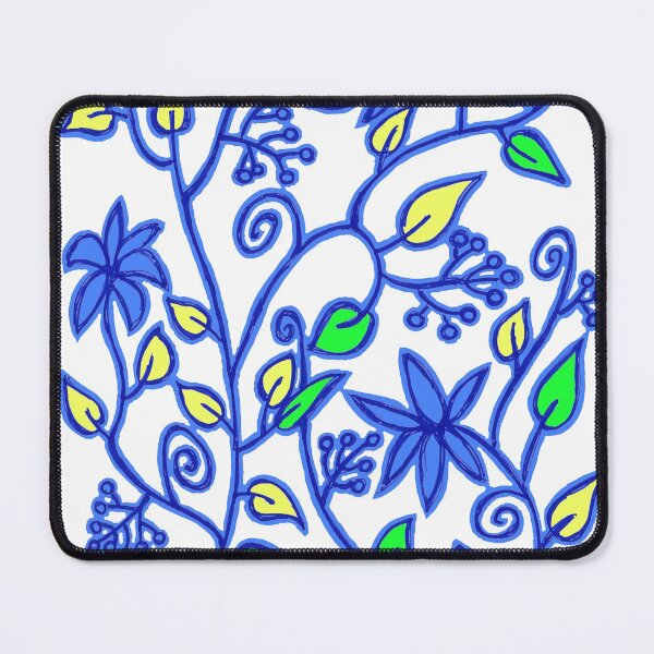 Item preview, Floral pattern in red and really blue designed and sold by cuprum.