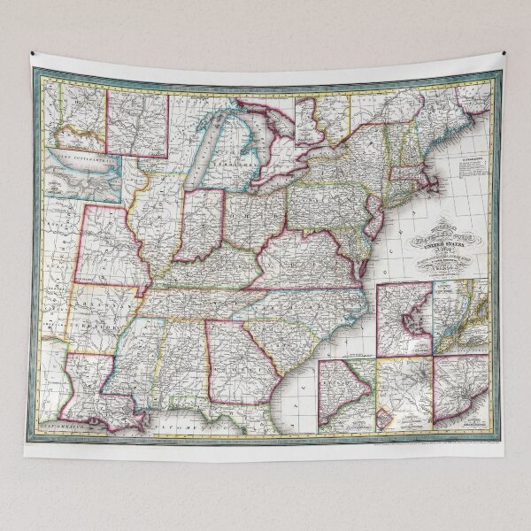 Item preview, United States - Mitchell's Travellers guide - 1835 designed and sold by paulrommer.