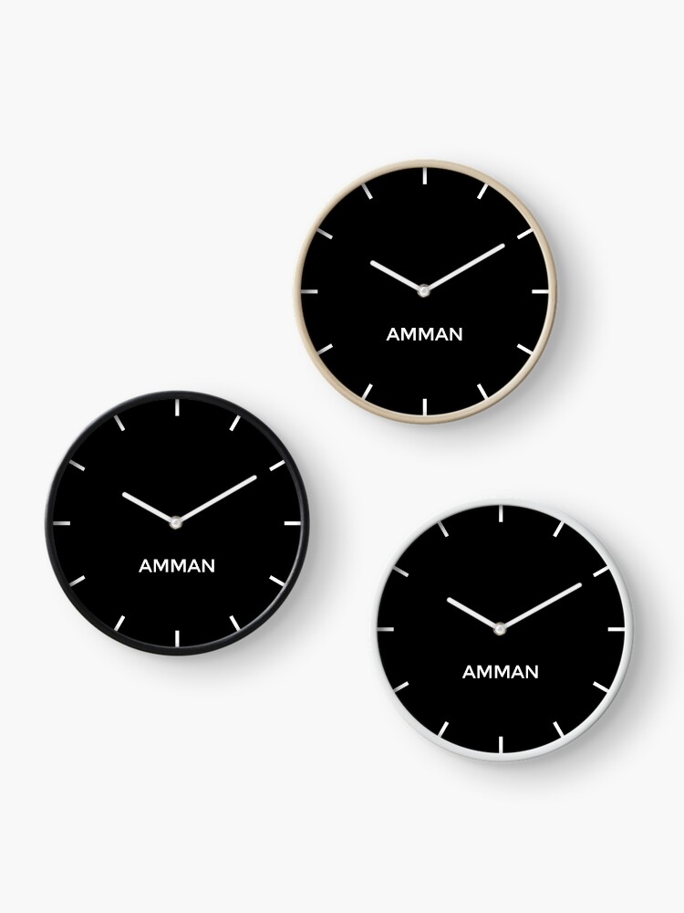 Amman Time Zone Wall Clock Amman