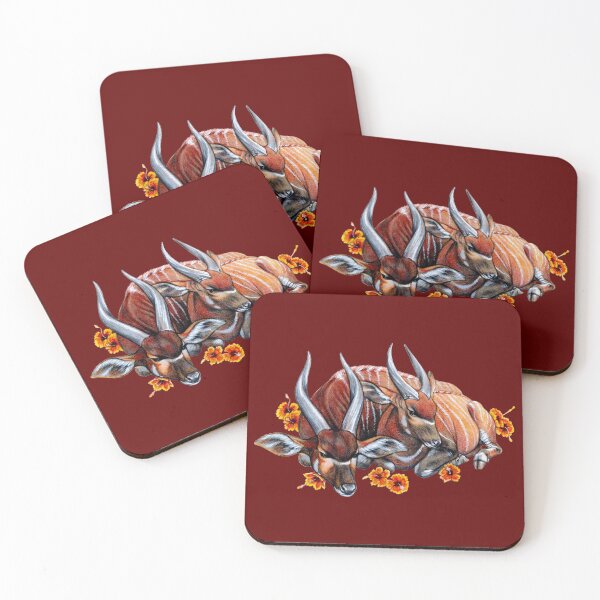 Item preview, Bongo Antelope with Hibiscus designed and sold by Pip Tacla.