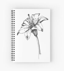 White Lilly Artist Sketch Spiral Notebook