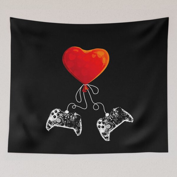 Item preview, Gamer Heart Controllers Gaming Couple designed and sold by TranscendFlow.
