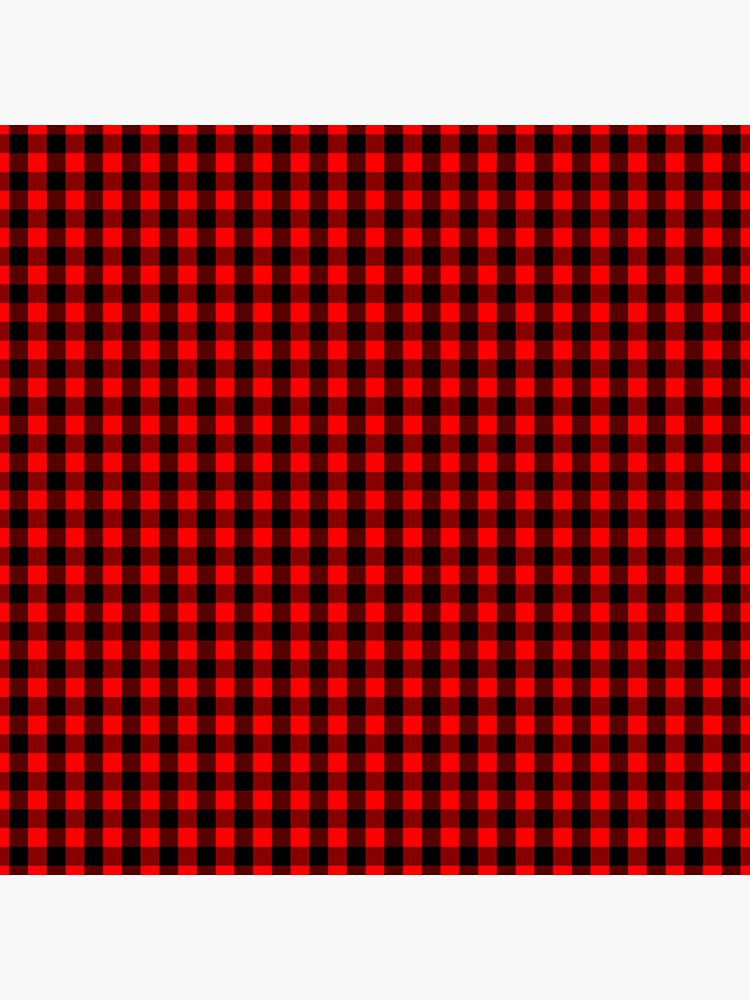 Mini Red And Black Buffalo Check Plaid Tartan Sticker For Sale By