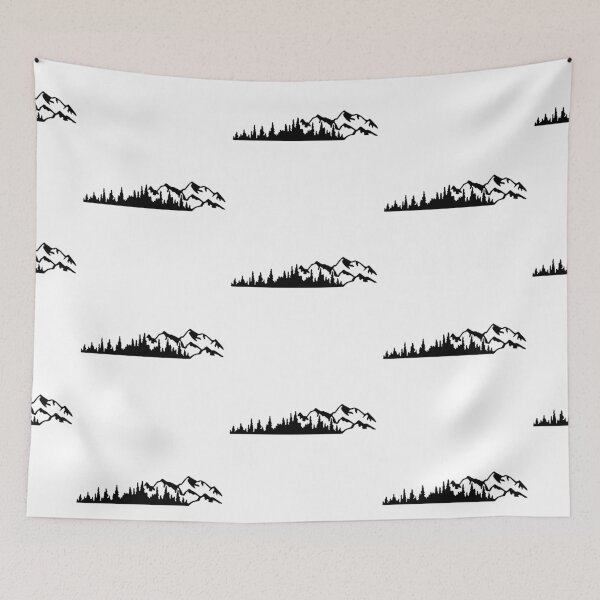 Item preview, Adventure Awaits Mountain Hiking Camping Tree Mountains Tent Art Design Happy Apparel Essential Inspiration Joy Mood Funny designed and sold by DesignByHeartUK.