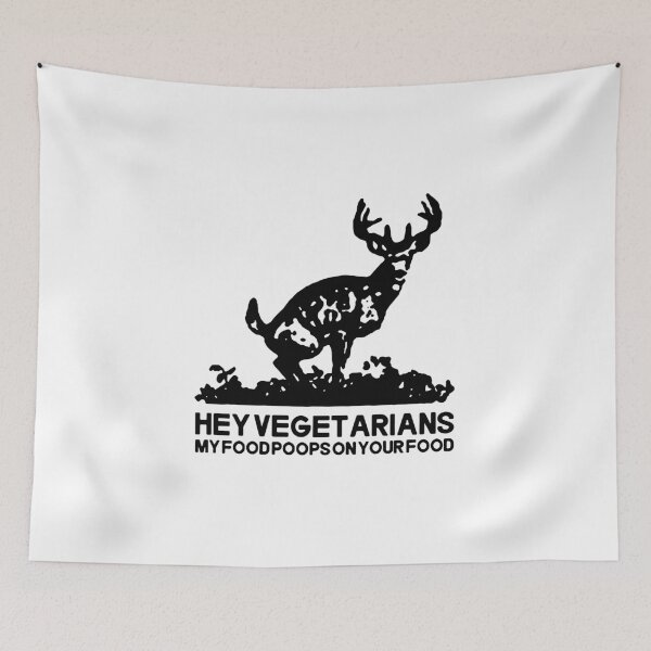 Item preview, Funny Hey Vegetarians My Food Poops On Your Food Gift Premium Apparel Funny Holiday Xmas designed and sold by DesignByHeartUK.