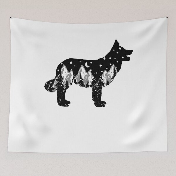 Item preview, border collie dog lover night mountain christmas gift designed and sold by alaechamlal.