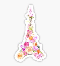 Floral Eiffel Tower Sticker