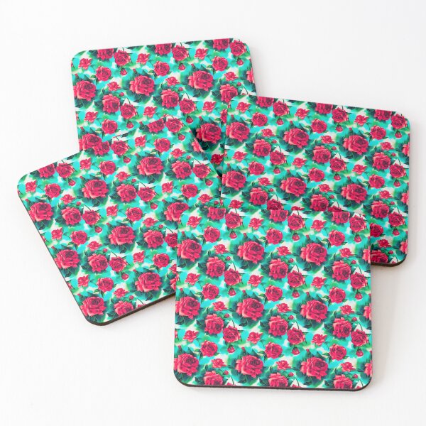 Item preview, Pink roses trendy watercolor painted art pattern designed and sold by cutecrazytshirt.