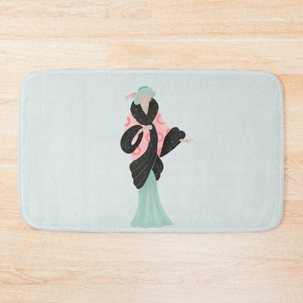 Item preview, Art deco lady in a fur coat designed and sold by Home Cyn Home.