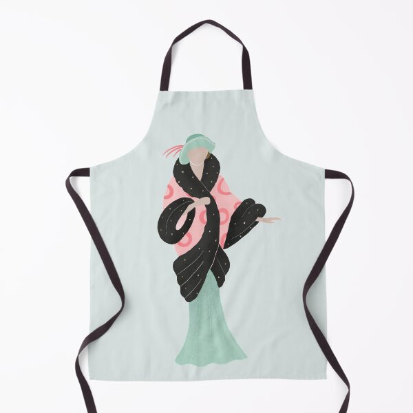 Item preview, Art deco lady in a fur coat designed and sold by Home Cyn Home.