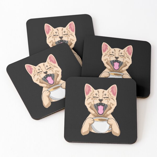 Item preview, Cat with Cup of Coffee designed and sold by Snabdesign84.