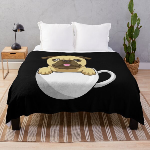 Item preview, Pug with Cup of Coffee designed and sold by Snabdesign84.