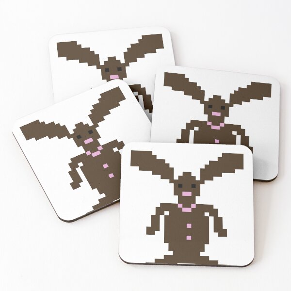 Item preview, Chocolate Bunny Pixel Art designed and sold by LittleDollGames.