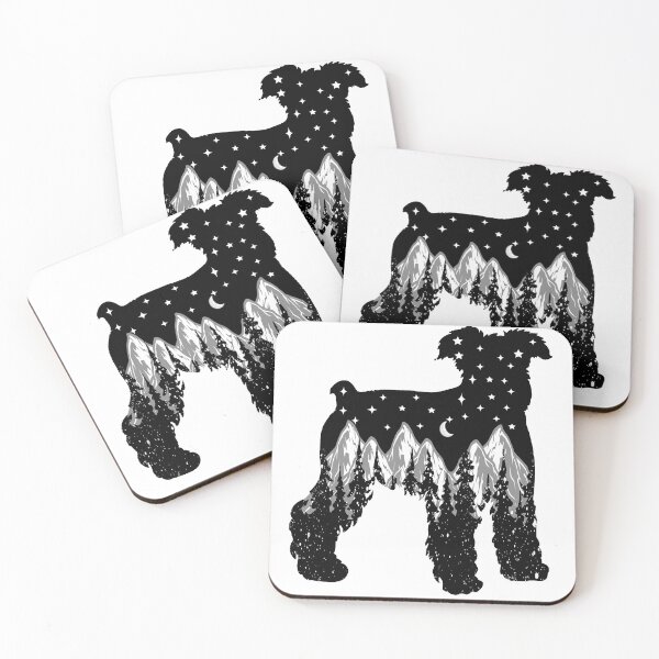 Item preview, miniature schnauzer dog lover night mountain christmas gift designed and sold by alaechamlal.