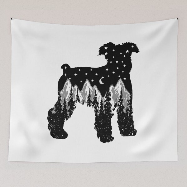 Item preview, miniature schnauzer dog lover night mountain christmas gift designed and sold by alaechamlal.