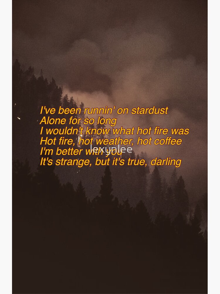 "Wildflower Wildfire Lana del Rey Blue Banisters lyrics" Sticker for