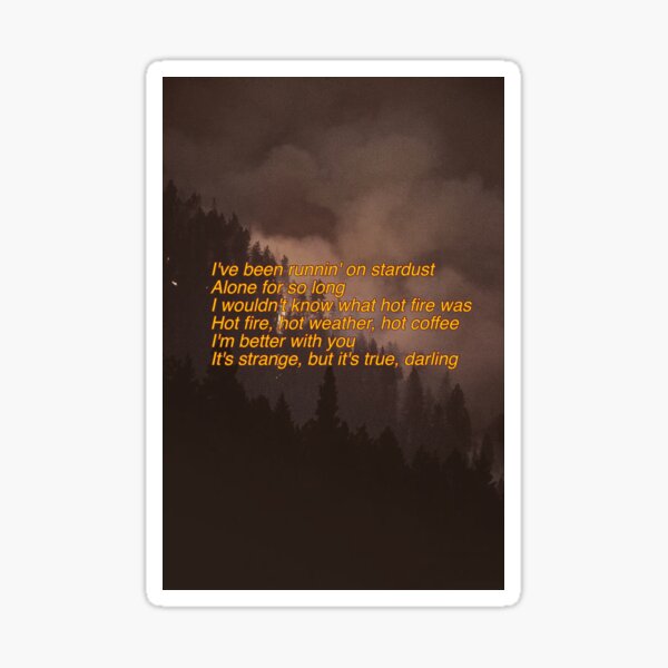 "Wildflower Wildfire Lana del Rey Blue Banisters lyrics" Sticker for
