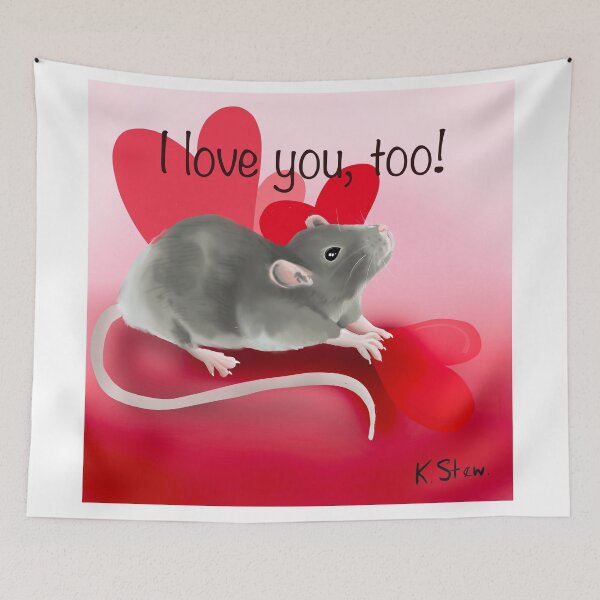 Artikelvorschau, Valentinstag Rattie entworfen und verkauft von Stewnamie.