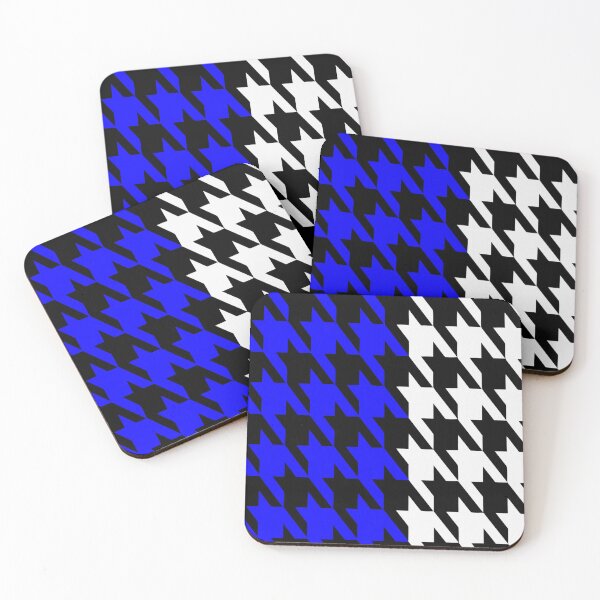 Item preview, print blue black white houndstooth designed and sold by SADOKI-SUSHI.