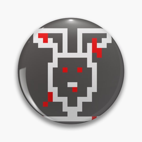 Item preview, Creepy Rabbit Head Pixel Art designed and sold by LittleDollGames.