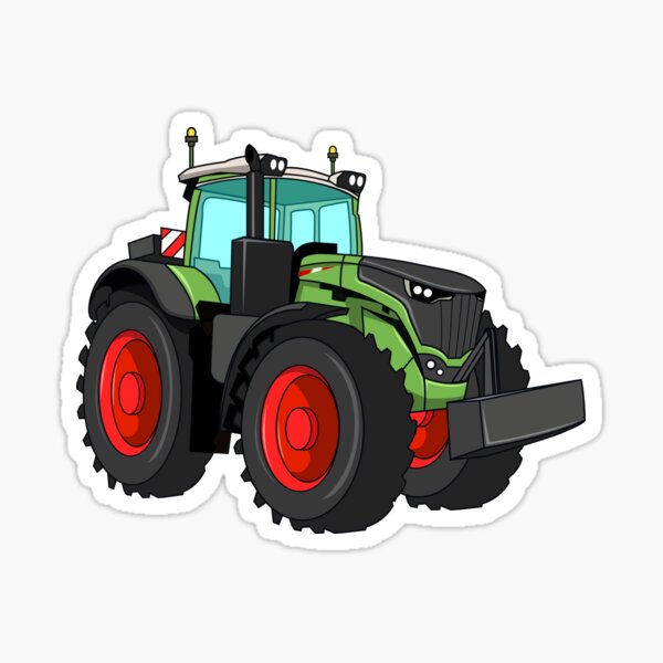 Sticker mit Trecker für den Bauern, auf dem Bauernhof Traktor
