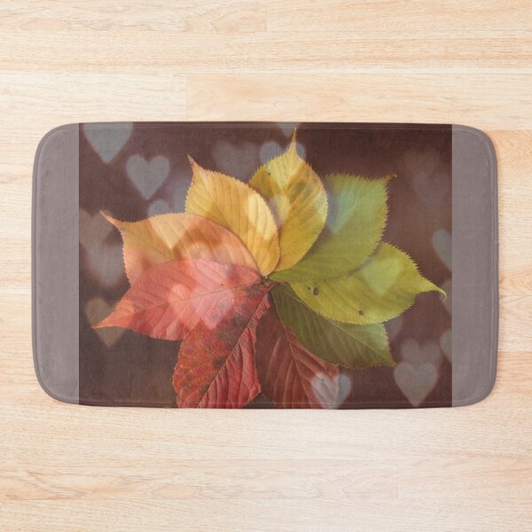 Item preview, I Love Autumn  Autumn Leaves in Vivid Colors with Hearts designed and sold by HMadeArtSON.