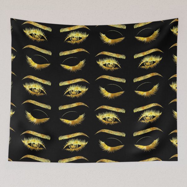 Item preview, Golden Eyes with long eyelashes and brows  designed and sold by AnnArtshock.