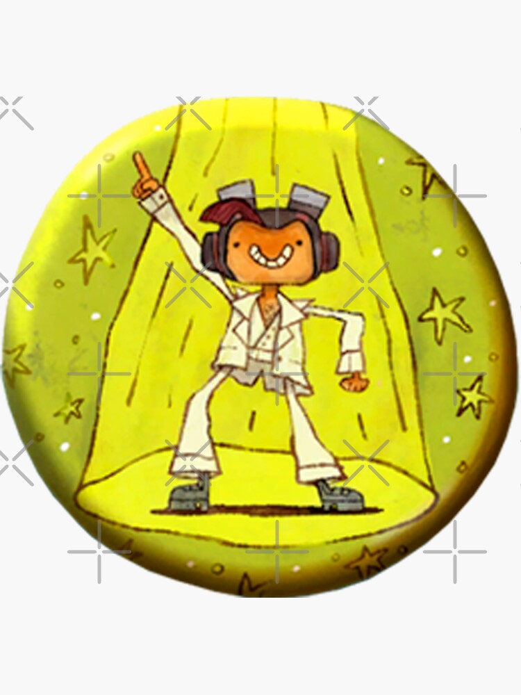 "Psychonauts 2 Disco Raz Bobby Pin Pin" Sticker for Sale by