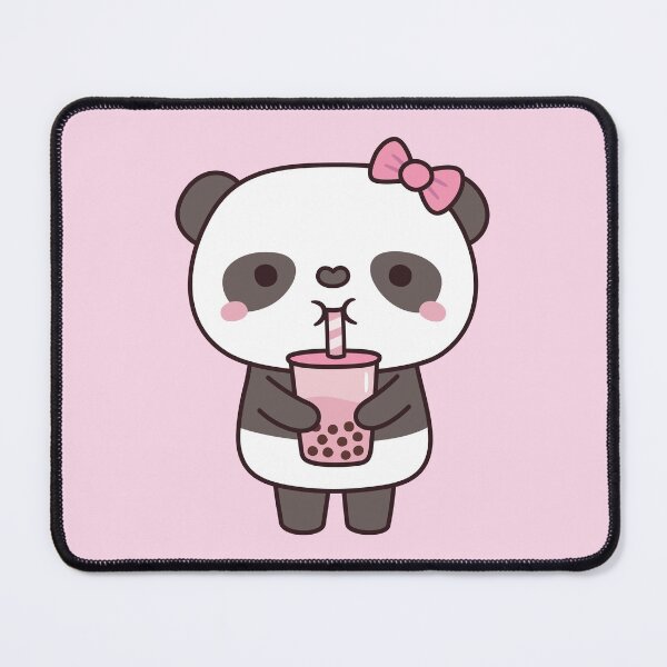 Item preview, Cute Panda Drinking Bubble Milk Tea designed and sold by rustydoodle.