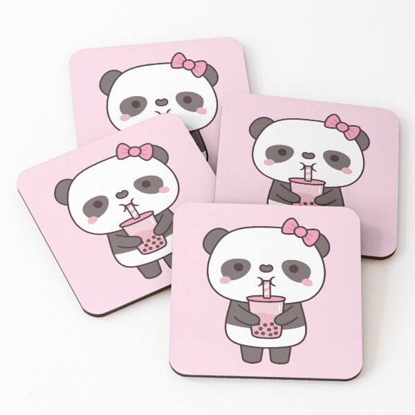 Item preview, Cute Panda Drinking Bubble Milk Tea designed and sold by rustydoodle.