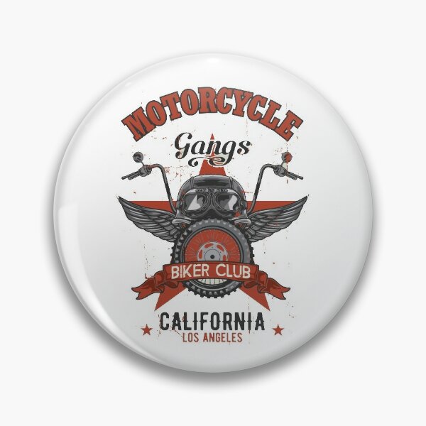pins pin's flag badge metal lapel hat button biker on biker skull wolf no club K 