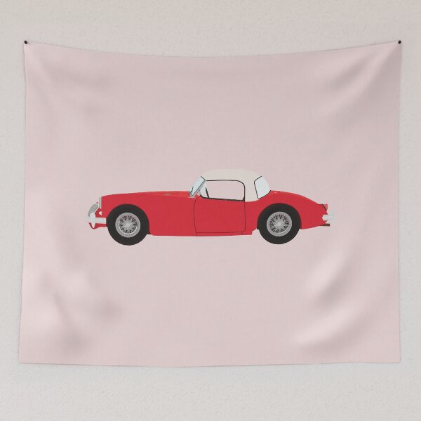 Item preview, MGA Sports Car (Red) with Hardtop Classic Car illustration designed and sold by JHMimaging.